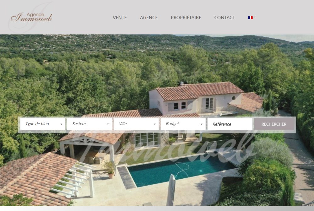 Site web de l’Agence Immoweb, immobilier en Pays de Fayence