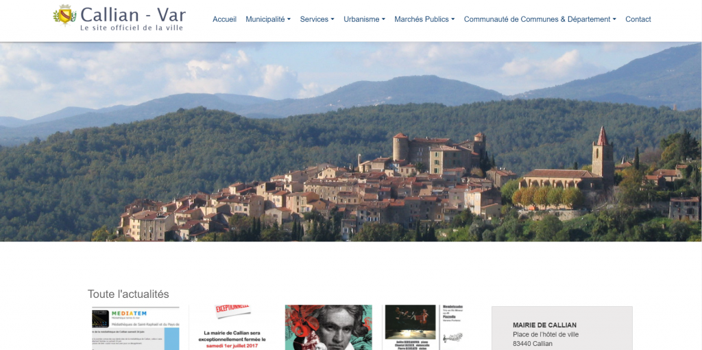 Site Web de la commune de Callian