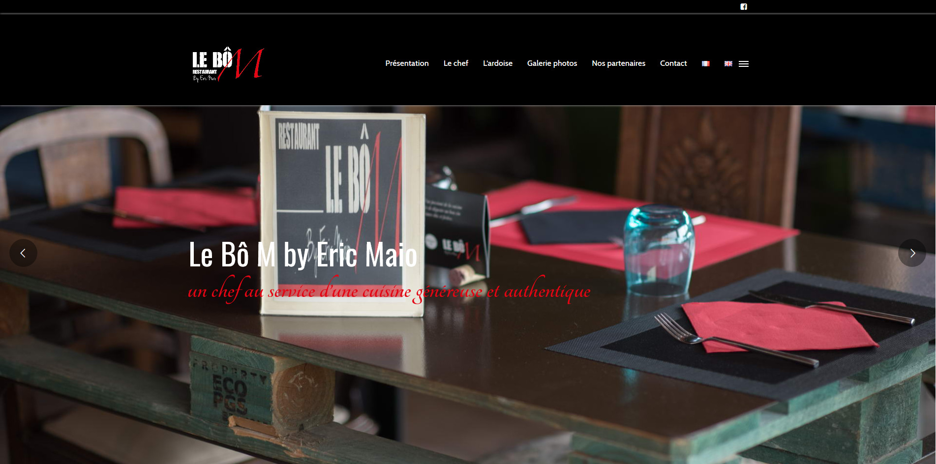 Site Web du restaurant le Bô M
